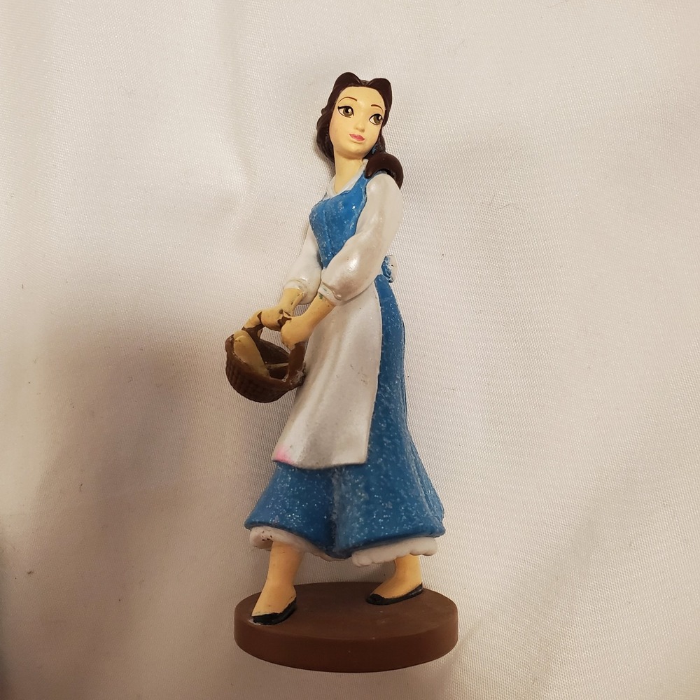 Disney Princess Belle 3.75" PVC Figure Cake Topper Figurine Beauty And The Beast